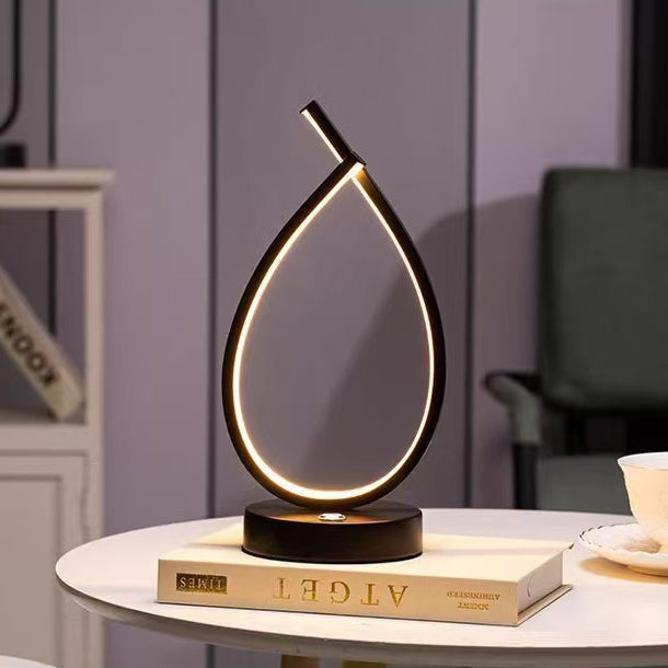 Twisted Water Drop LED-bordslampa – Modern Elegance, Serene Glow