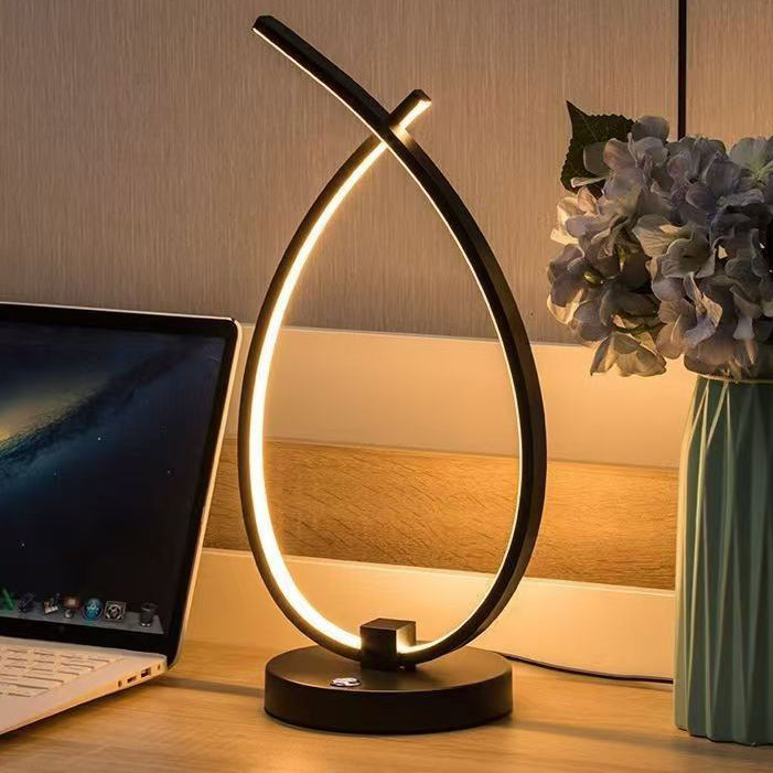 Twisted Water Drop LED-bordslampa – Modern Elegance, Serene Glow