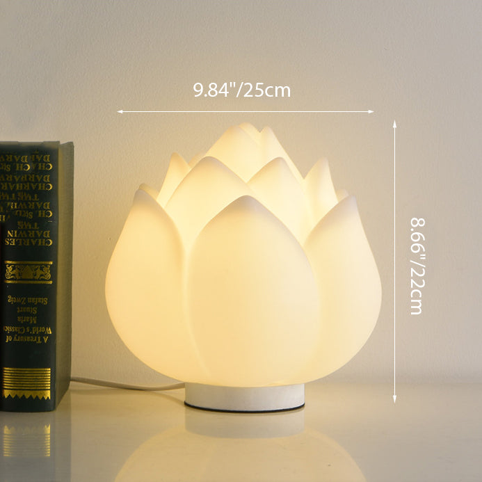 Creative Lotus Disk LED-bordslampa – Modern PE Base Design