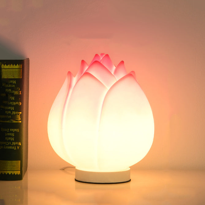 Creative Lotus Disk LED-bordslampa – Modern PE Base Design