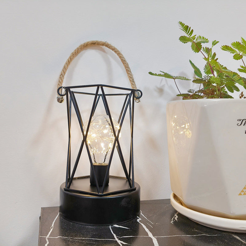 Modern vertikalrandig LED-bordslampa - minimalistisk accentlampa i järn