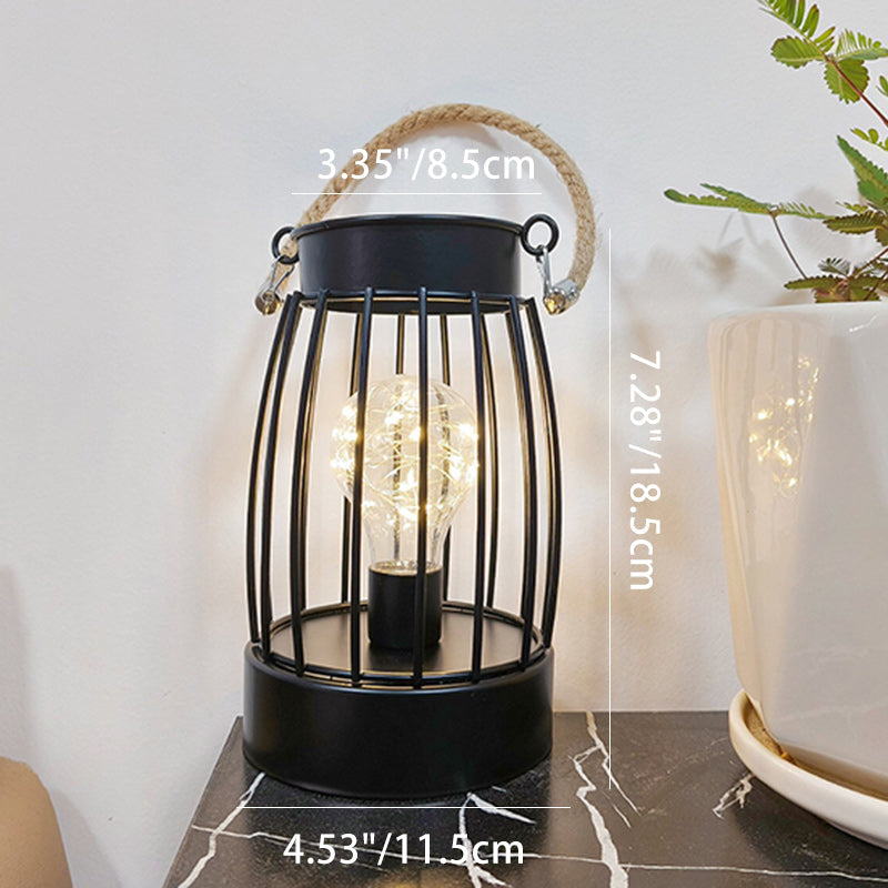 Modern vertikalrandig LED-bordslampa - minimalistisk accentlampa i järn