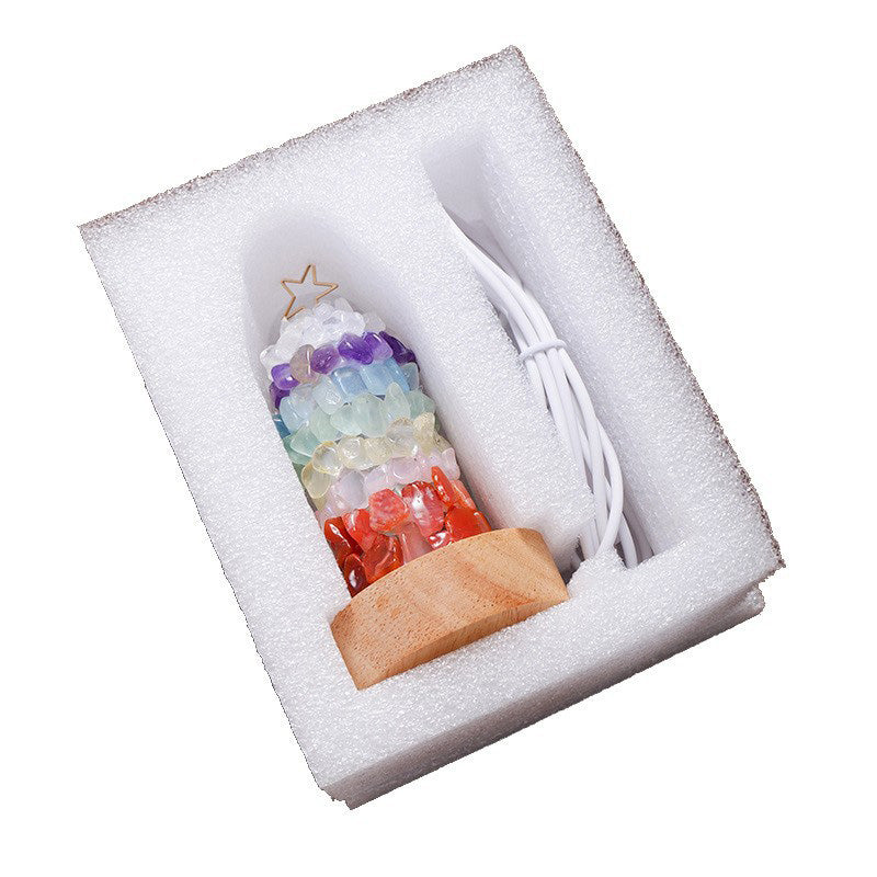 Art Deco Crystal LED-bordslampa – metallfot med flerfärgade ädelstenar