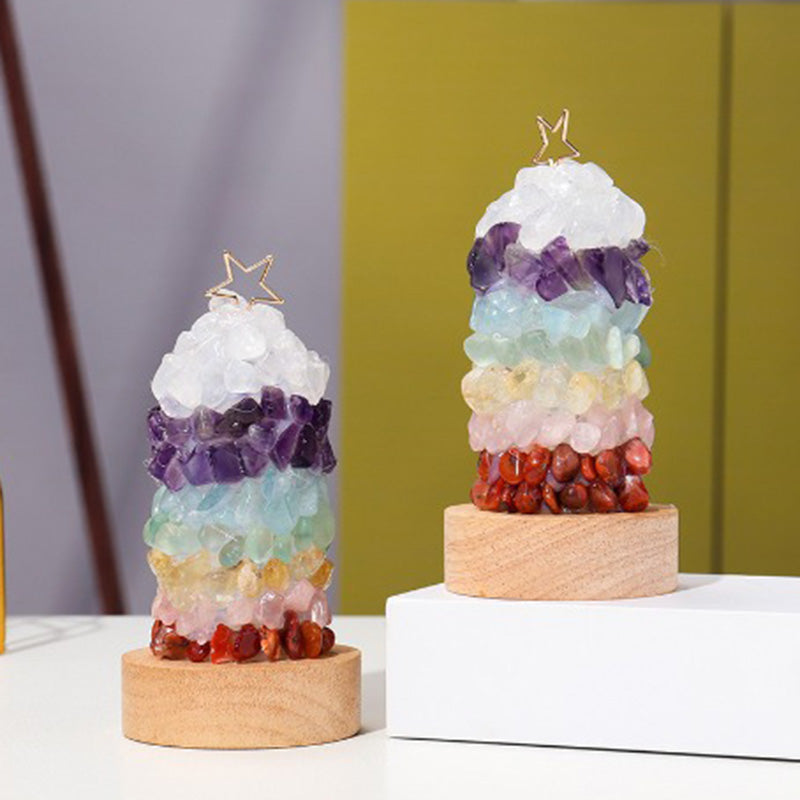 Art Deco Crystal LED-bordslampa – metallfot med flerfärgade ädelstenar