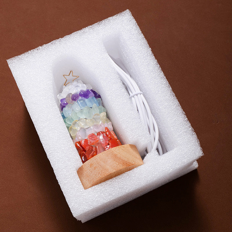 Art Deco Crystal LED-bordslampa – metallfot med flerfärgade ädelstenar