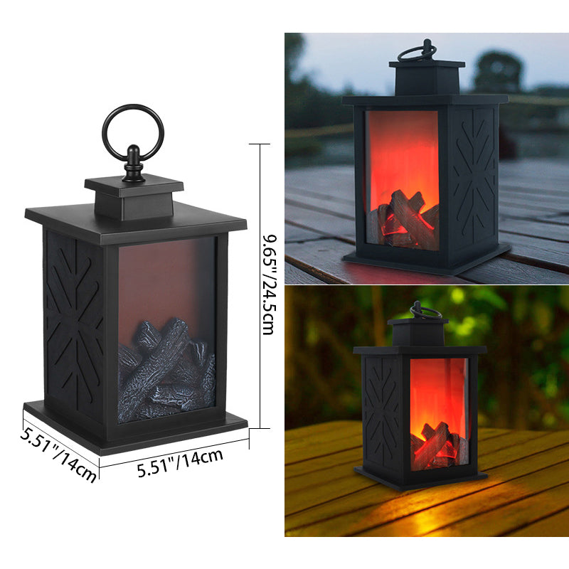 Modern retro LED eldstadslampa – batteridriven simulerad låga