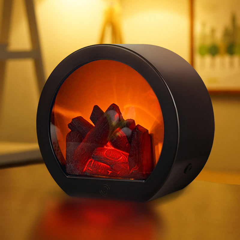 Modern retro LED eldstadslampa – batteridriven simulerad låga