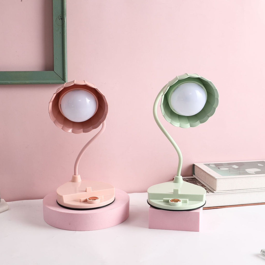 Uppladdningsbar Touch LED-bordslampa – Skandinavisk blomsterdesign