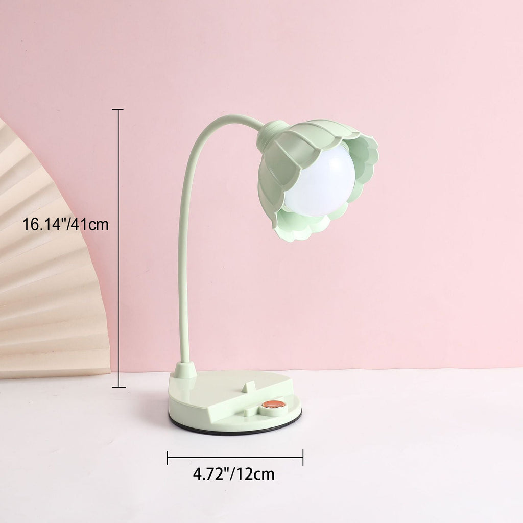 Uppladdningsbar Touch LED-bordslampa – Skandinavisk blomsterdesign