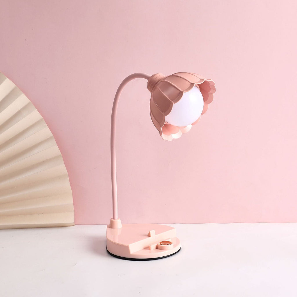 Uppladdningsbar Touch LED-bordslampa – Skandinavisk blomsterdesign