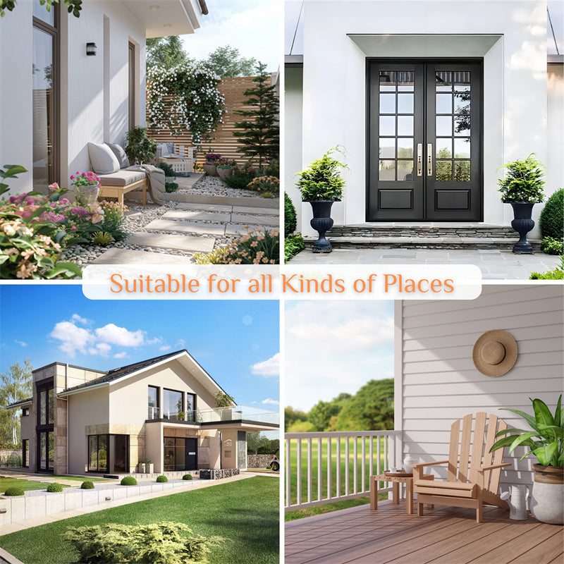 Antik brons utomhusvägglykta – Vattentät utomhuslampa med klar glasskärm