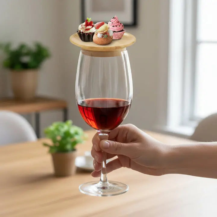 Bambu-vinglasklämmor för fester – Snygga mellanmåls- och förrättshållare för underhållning