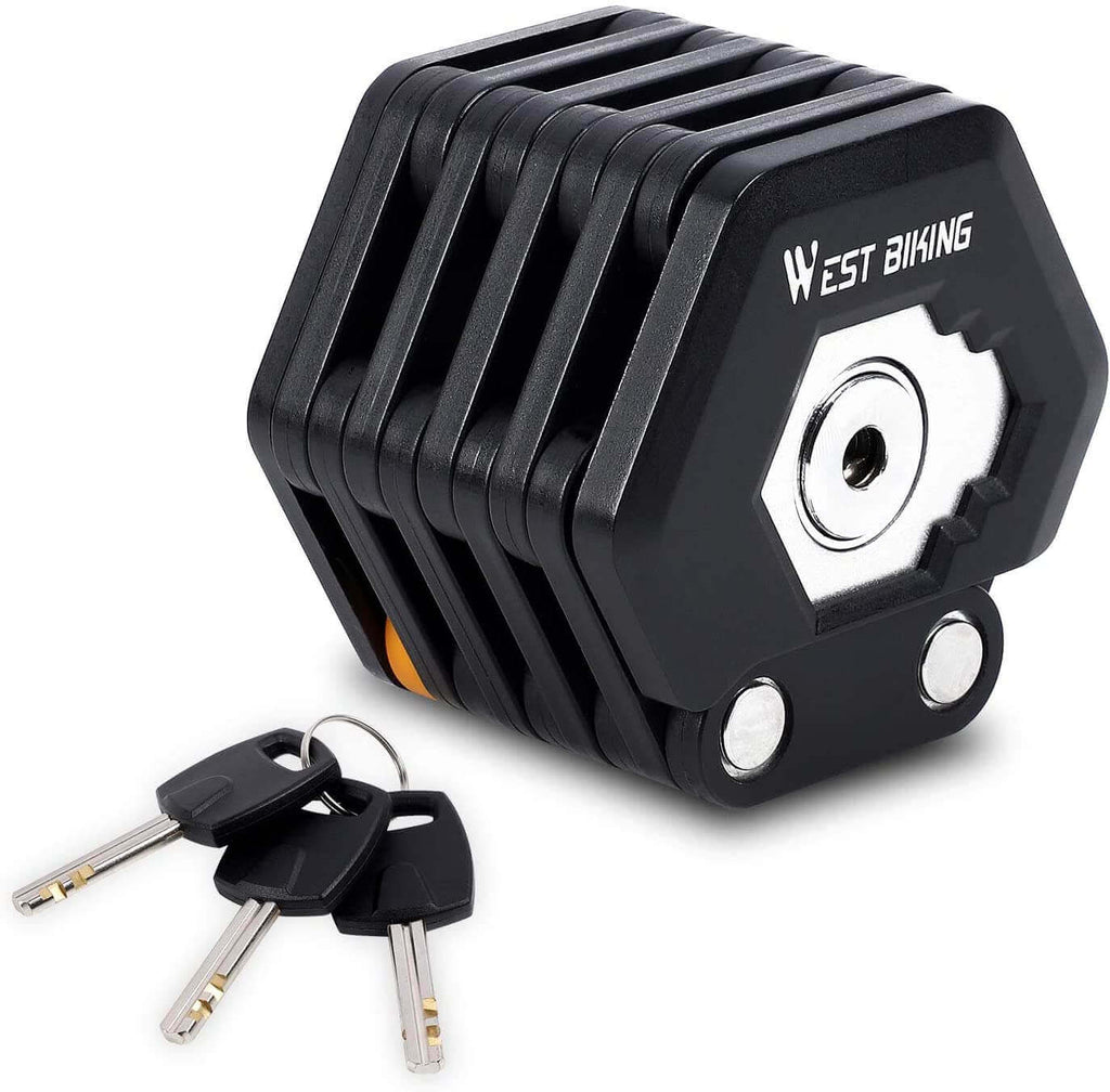 Kraftigt hopfällbart cykel- och skoterlås – Stöldskydd för motorcyklar