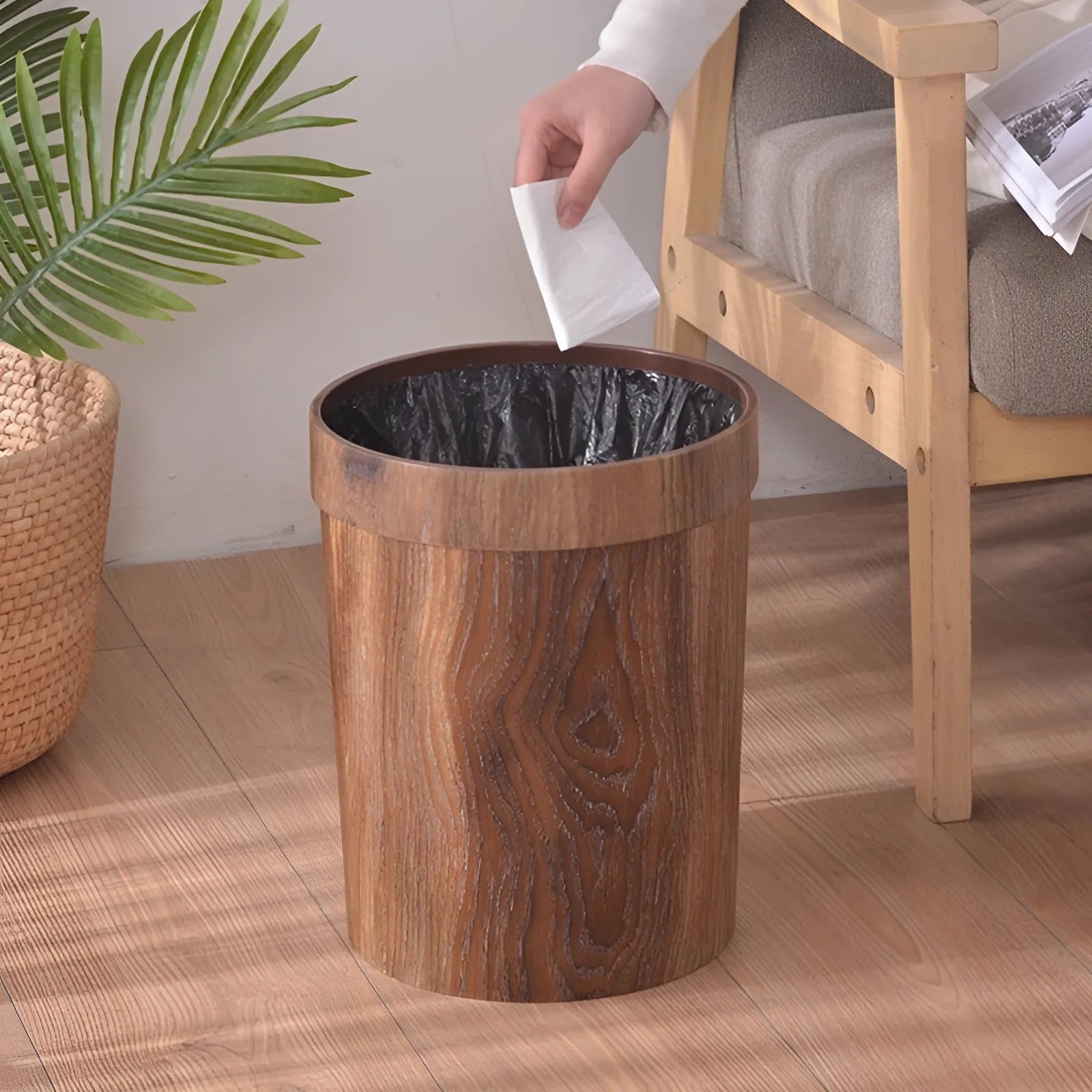 NordicWood - Elegant papperskorg i trä