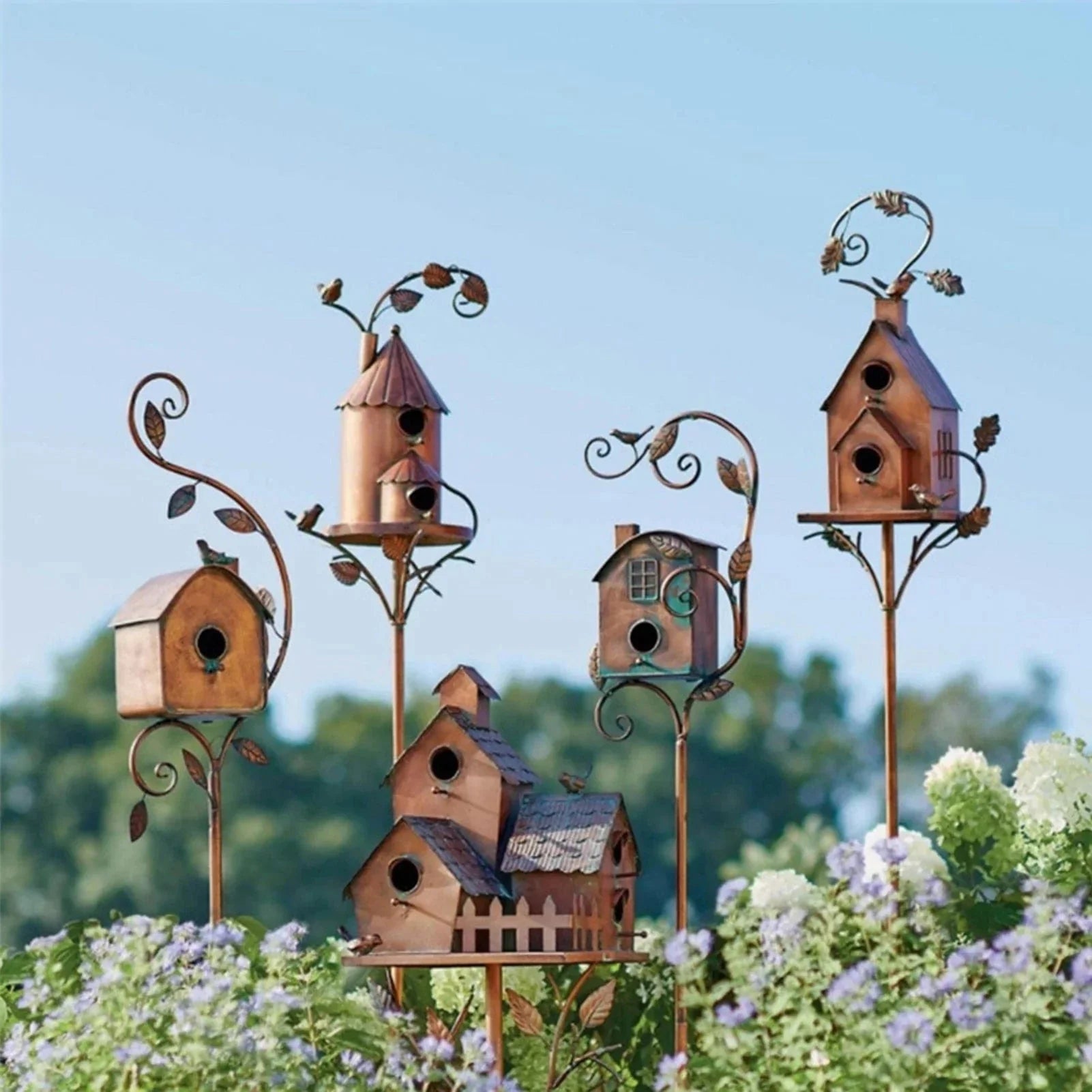 GardenWhimsy - Rustika fågelbo-insatser