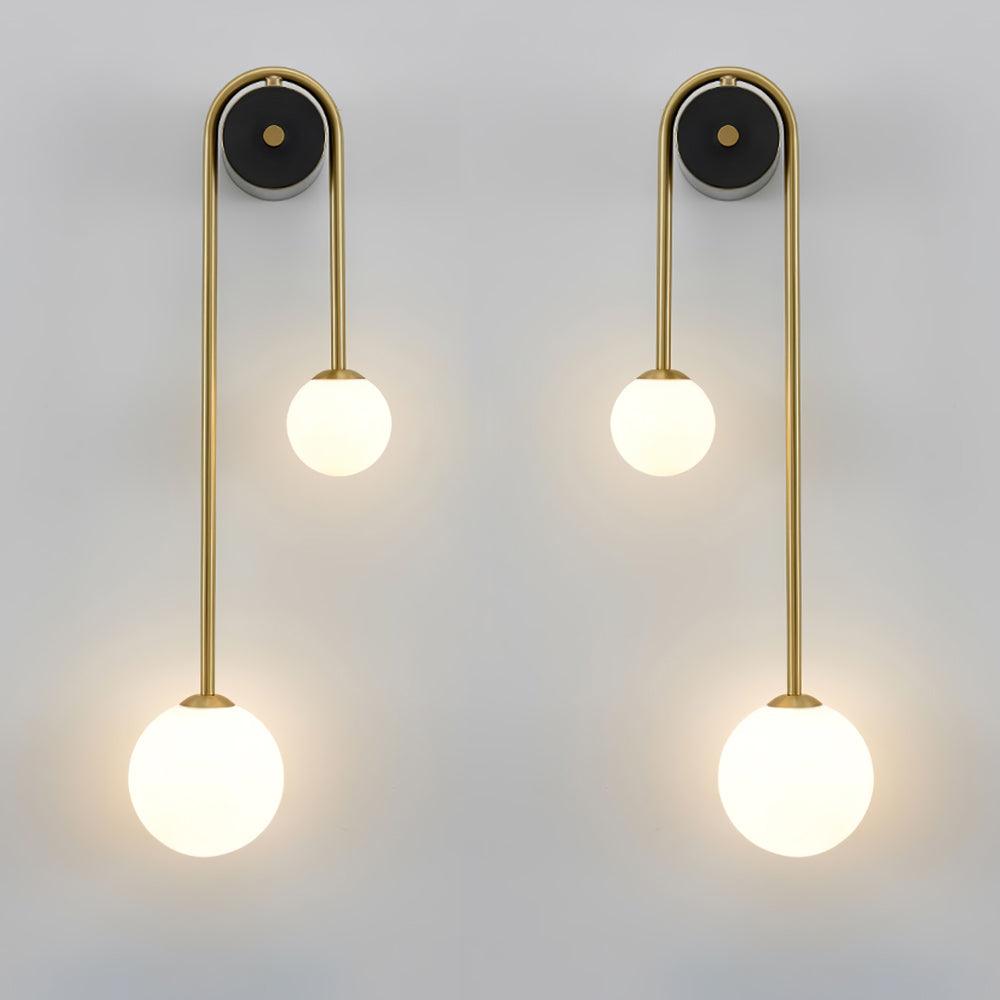 Modern böjd mässingsvägglampa – Elegant välvd lampa för hall- och sovrumsinredning