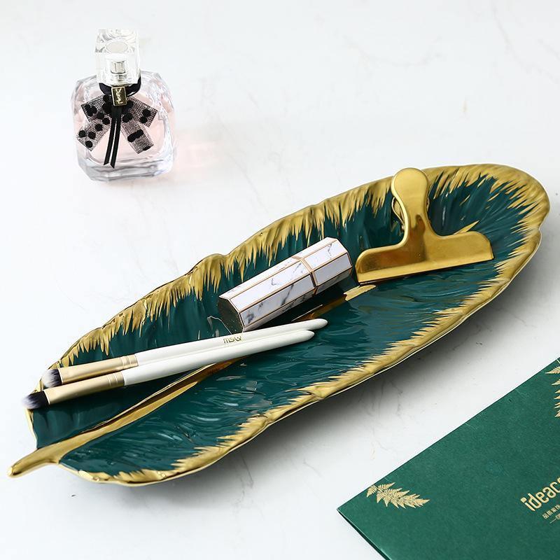 Bananblad keramiska tallrikar