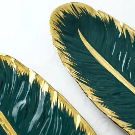Bananblad keramiska tallrikar