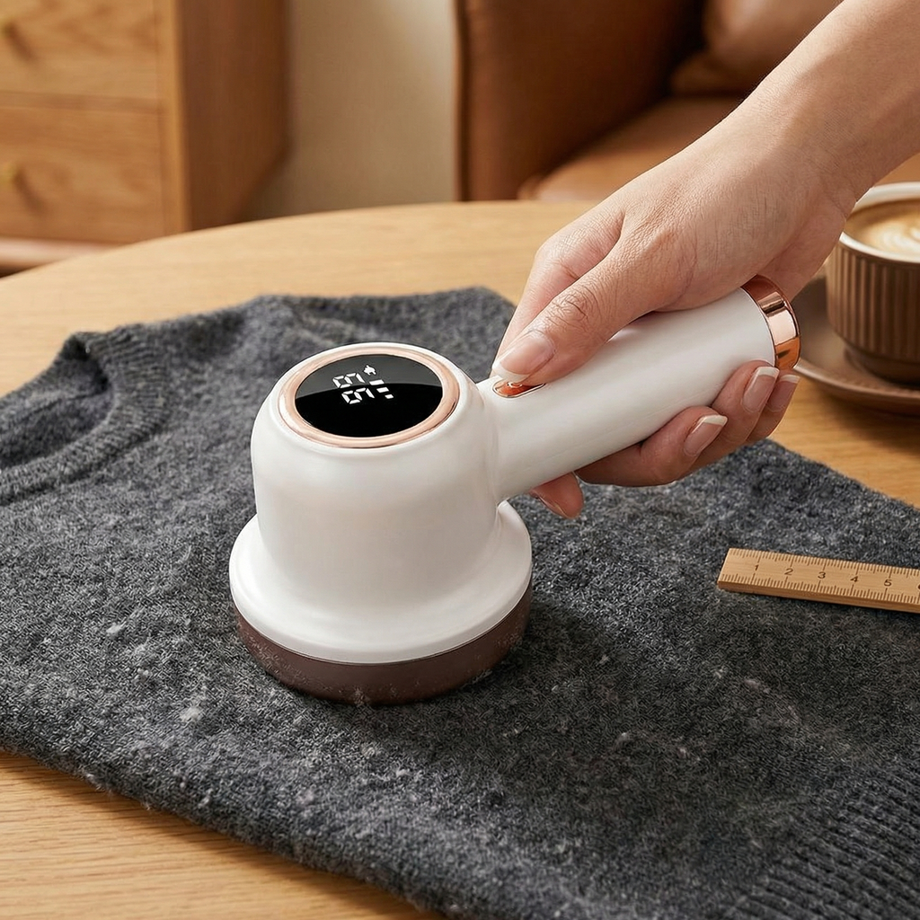 Uppladdningsbar rakapparat för tyger – LED-display luddborttagare med flerhastighetskontroll