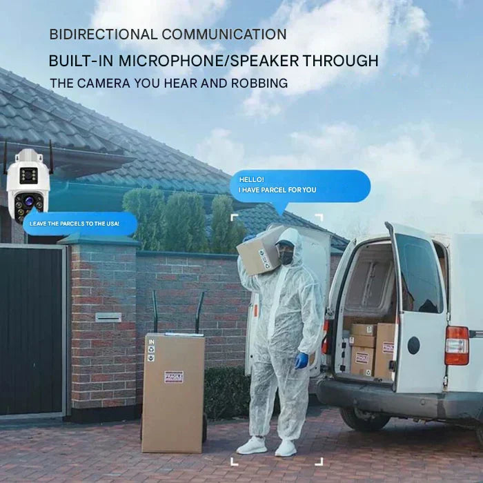 4K trådlös säkerhetskamera – smart utomhusövervakning med rörelseaviseringar och solcellsladdning