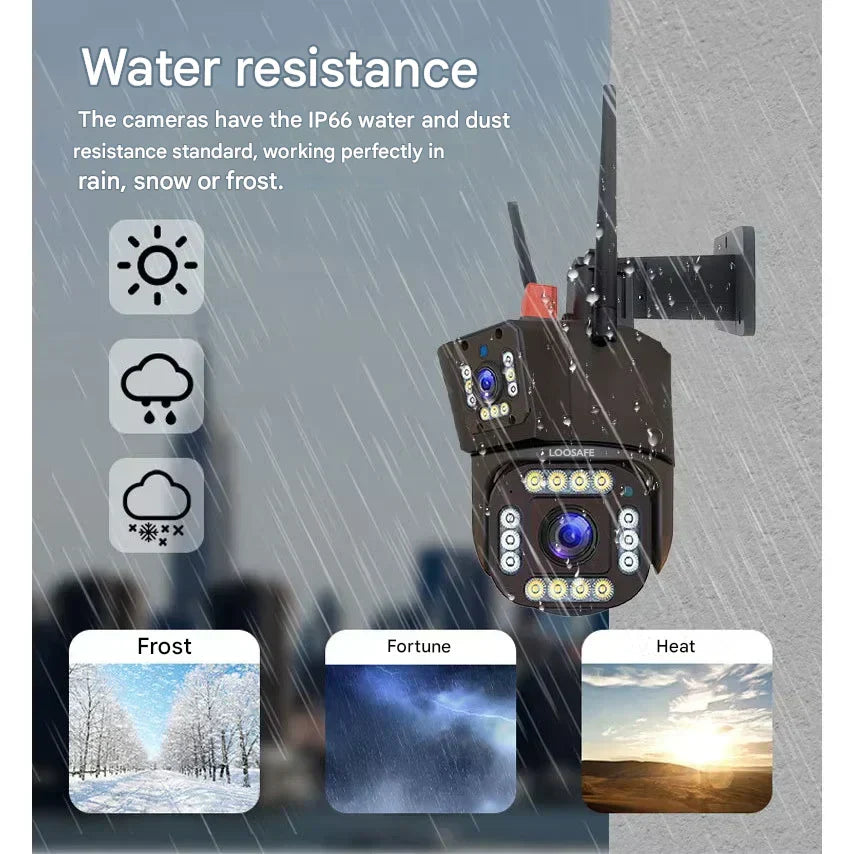4K trådlös säkerhetskamera – smart utomhusövervakning med rörelseaviseringar och solcellsladdning