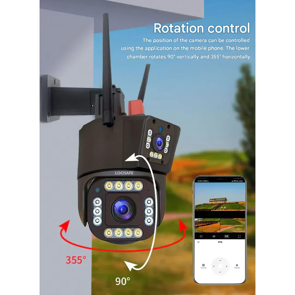 4K trådlös säkerhetskamera – smart utomhusövervakning med rörelseaviseringar och solcellsladdning