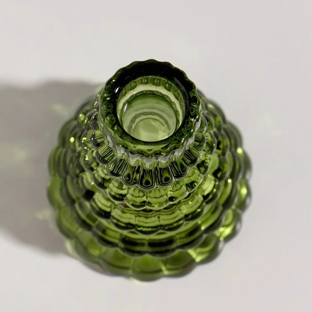 Ljusstakar i kristallklart glas - 3-delat dekorativt bordsdekor