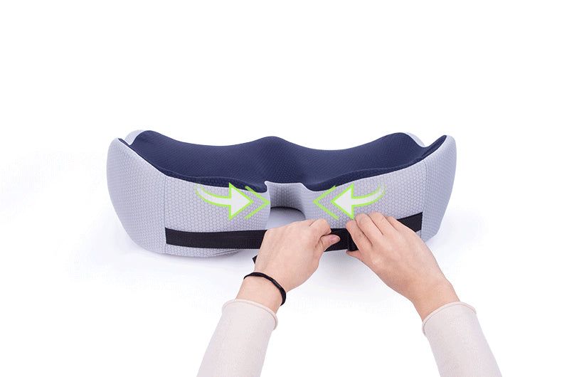 Ergonomisk sittdyna i minnesskum - Justerbart stöd för hållning för lindring av ryggsmärtor