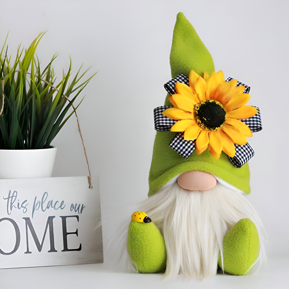 Söt plyschtomtedekoration – Nyckfull skrivbordsdekoration och festlig presentidé