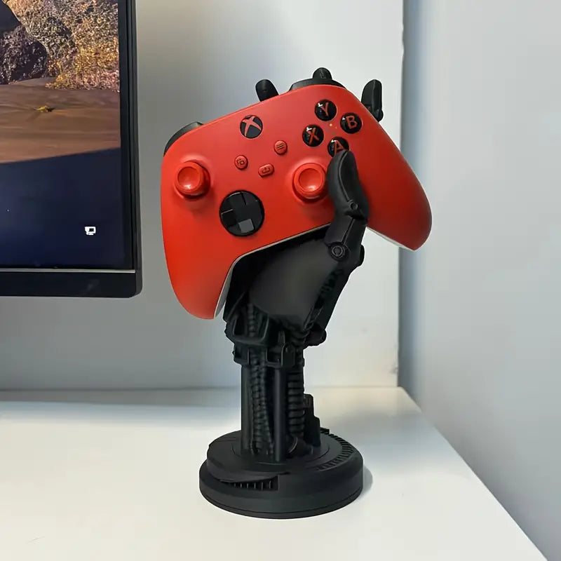 Futuristiskt spelkontrollstativ – Elegant Sci-Fi-displayhållare