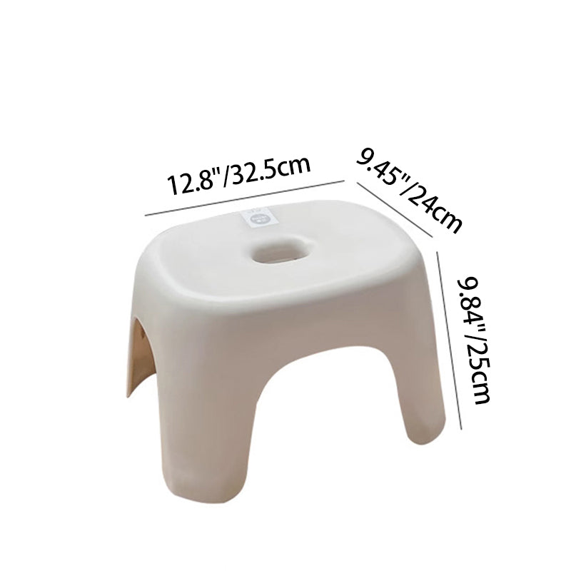 Modern minimalistisk elliptisk pall - Armlös rygglös PP låg sits för vardagsrum och hem