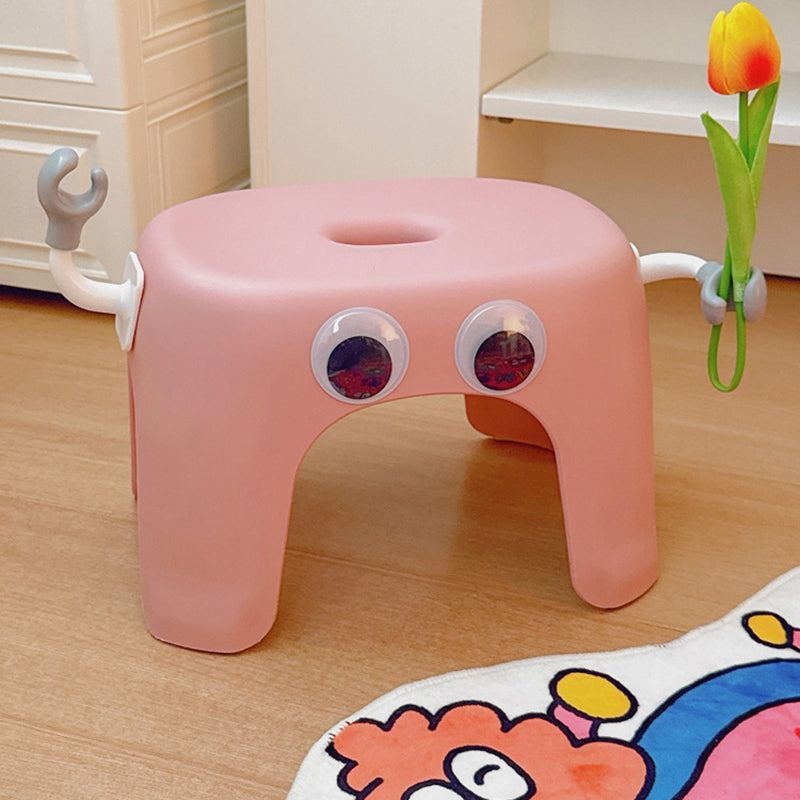 Modern minimalistisk elliptisk pall - Armlös rygglös PP låg sits för vardagsrum och hem