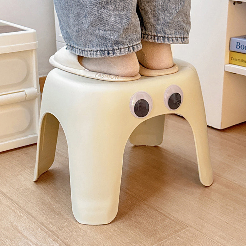 Modern minimalistisk elliptisk pall - Armlös rygglös PP låg sits för vardagsrum och hem