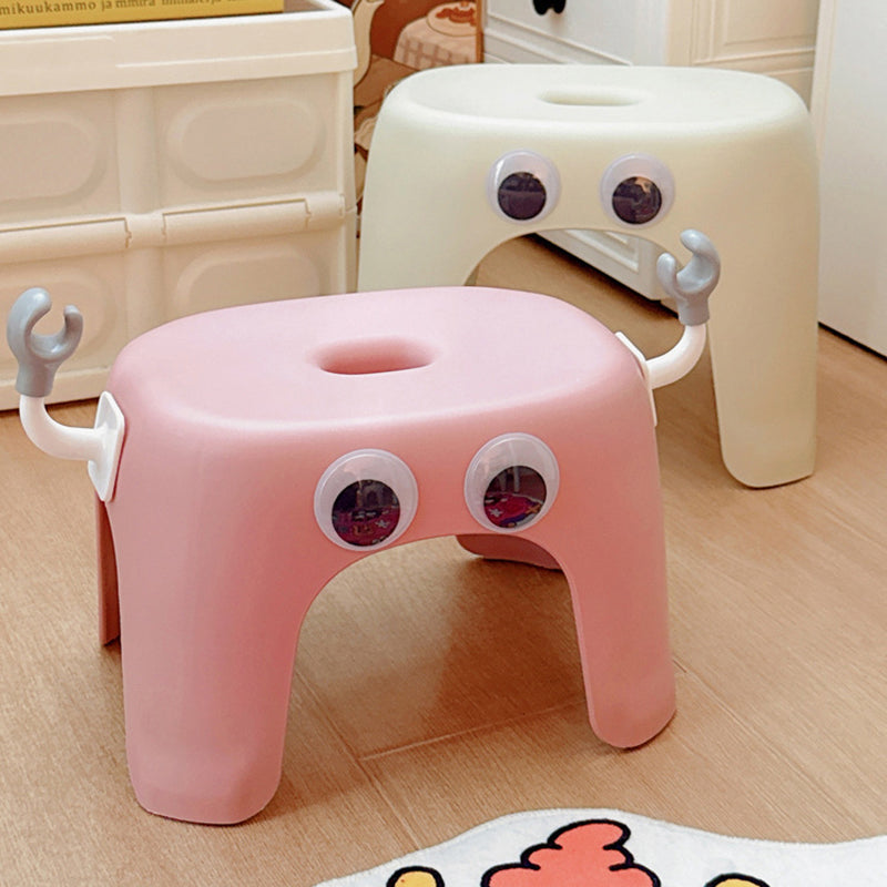 Modern minimalistisk elliptisk pall - Armlös rygglös PP låg sits för vardagsrum och hem