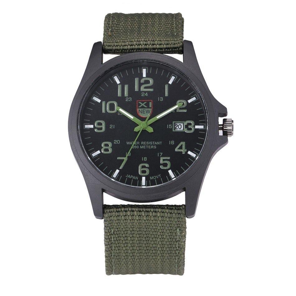 Robust taktisk militärklocka - Slitstark armbandsklocka i arméstil för utomhusäventyr