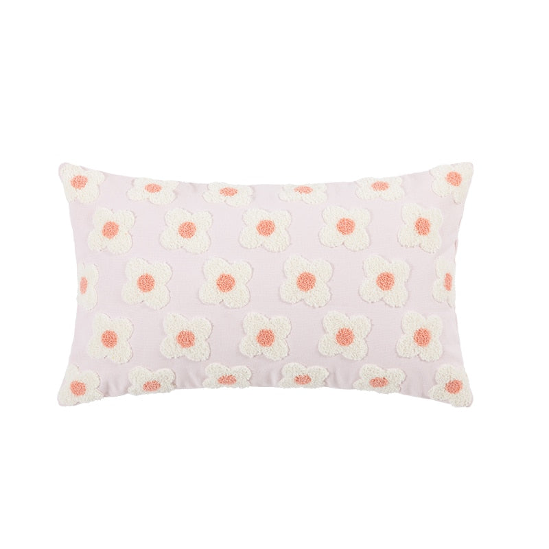 WhimsiCharm - Broderat kuddfodral med blommande tusensköna