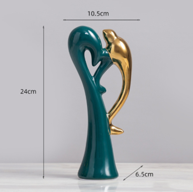 Modern keramisk abstrakt figur - handgjord heminredning