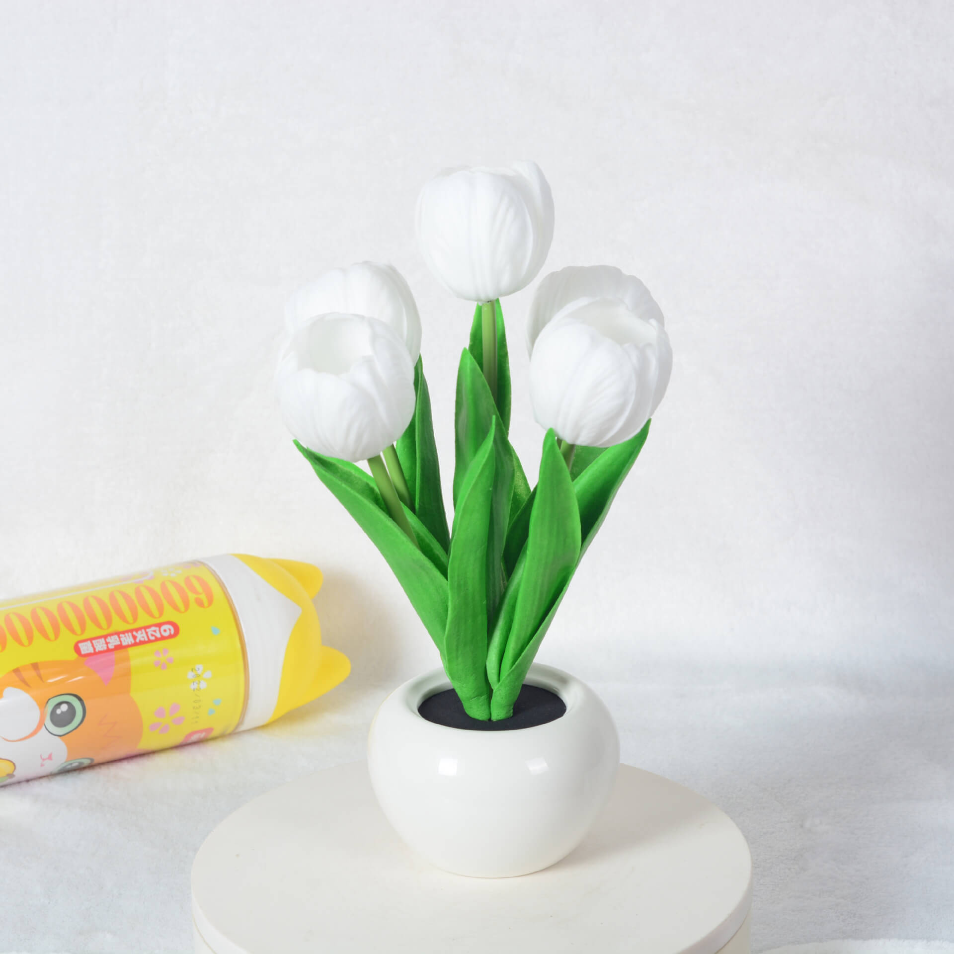 Blooming Tulip & Peony LED-nattlampa – elegant blomglöd