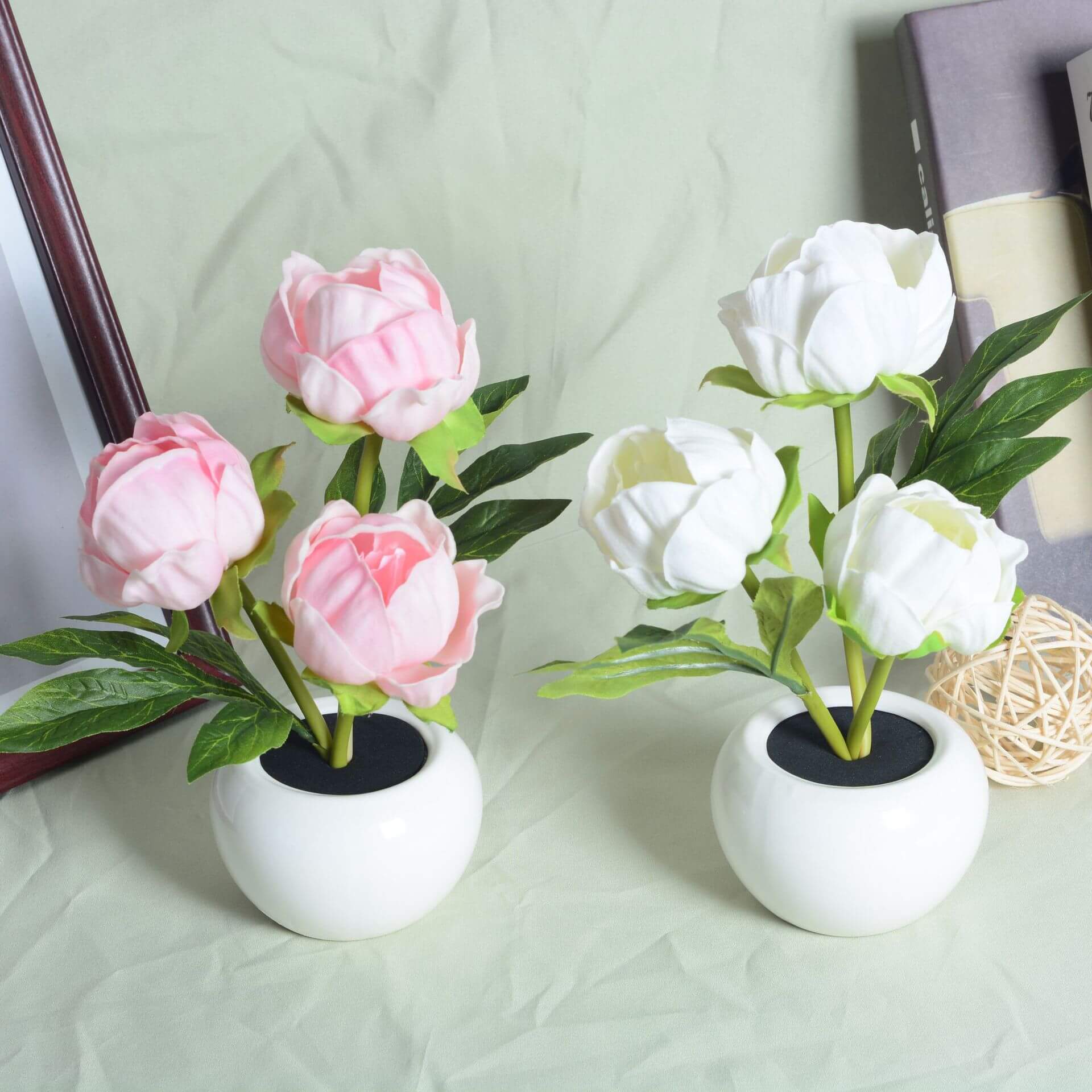 Blooming Tulip & Peony LED-nattlampa – elegant blomglöd