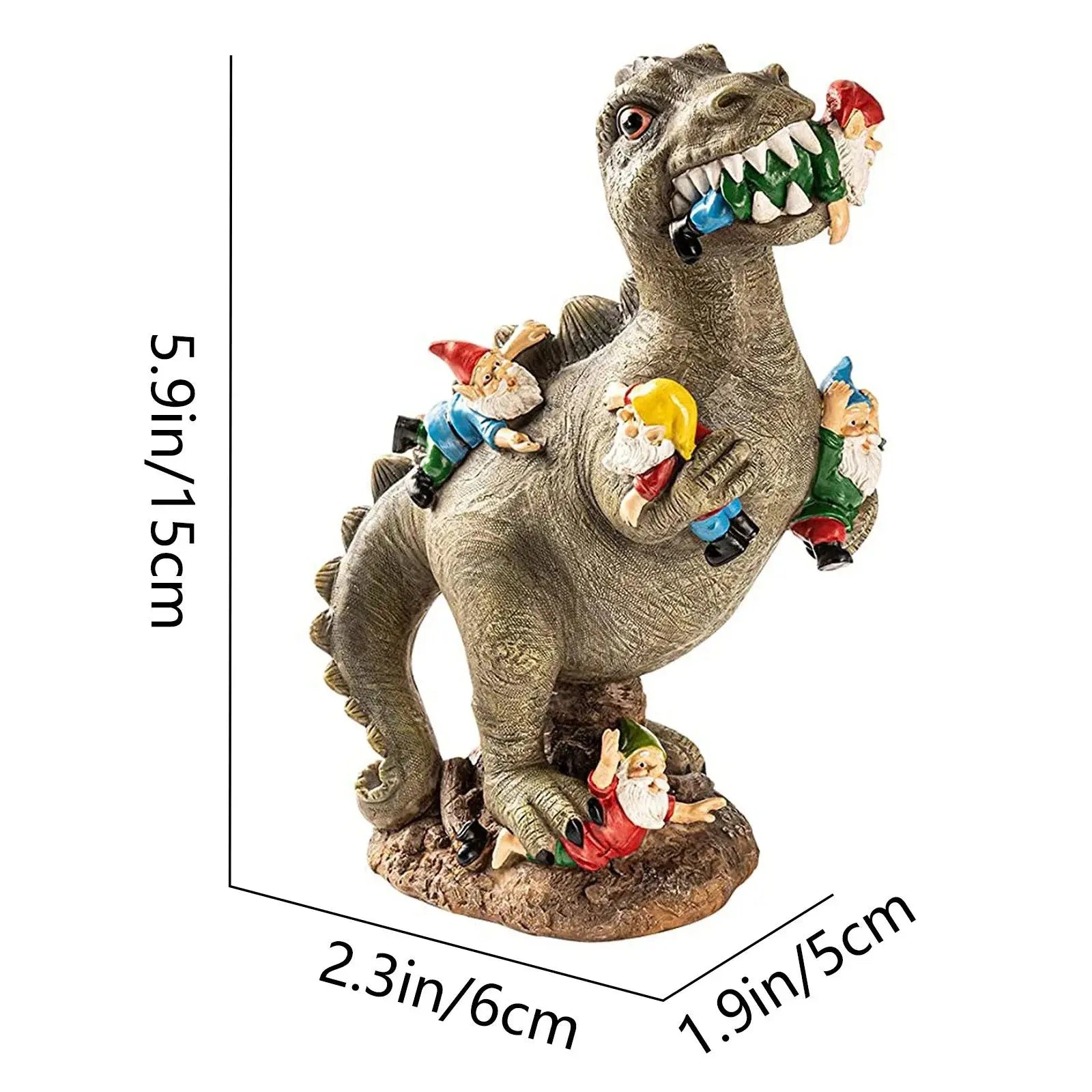 Tuggande Gnome-figur – Lekfull Resinskulptur