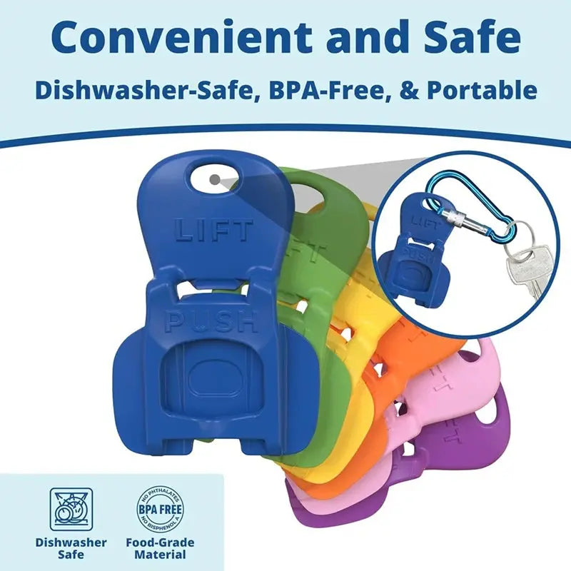 6-delat säkerhetsburköppnare-set – Smidig och ren burköppning med skyddande lock