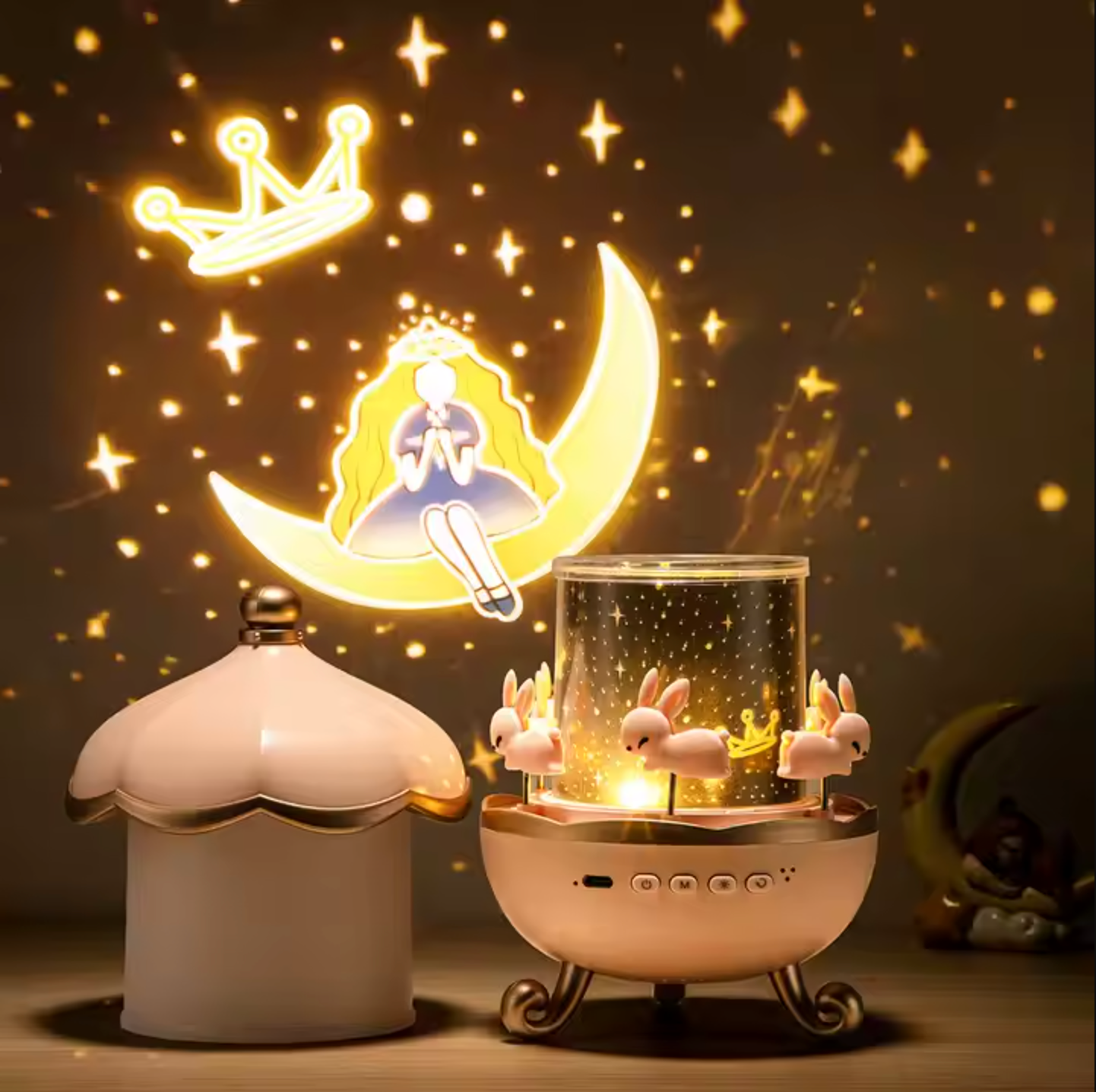StarryGlow 360° roterande nattljus – fascinerande projektor