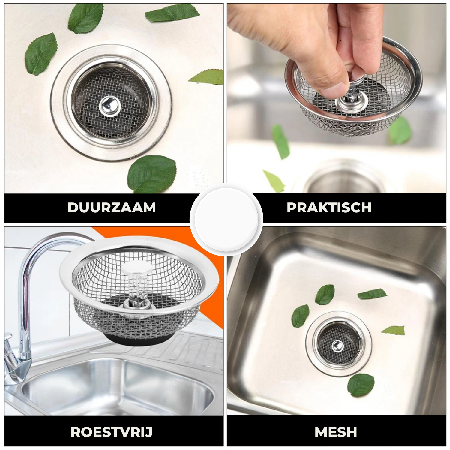 DrainGuard – Rostfritt stålfiltr med anti-igensättningsnät