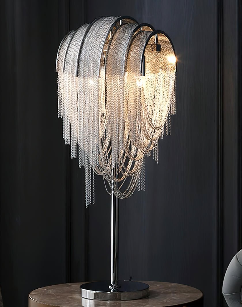 Tassel Glow Bordlampa - Modern Metallisk Kedjeaccentlampa