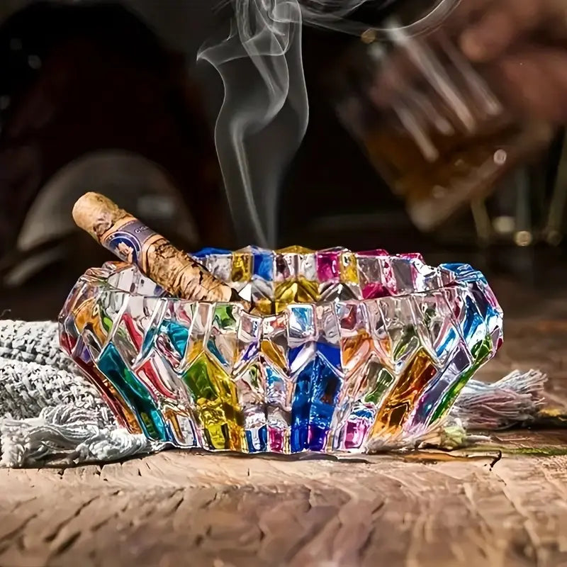 Elegant kristallaskfat för cigaretter – Premiumglasdesign