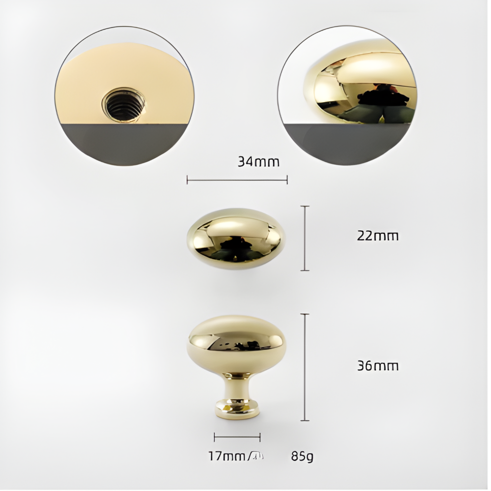 Italiensktillverkade knoppar i massiv mässing – Lyxig touch för dörrar och lådor