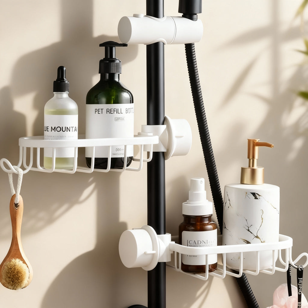 Väggmonterad badrumshylla i rostfritt stål – Snygg och platsbesparande organisatör