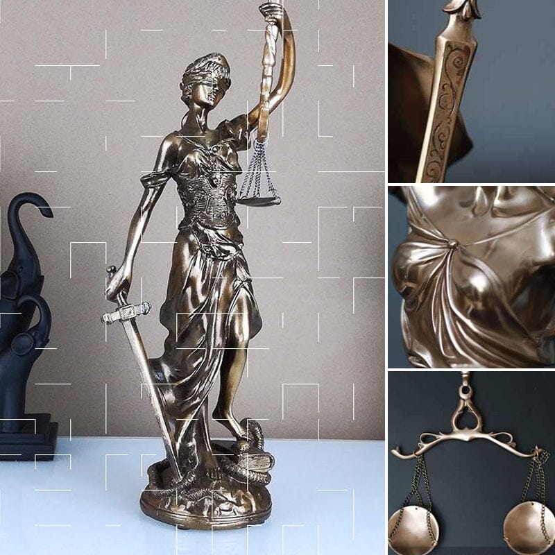 Lady Justice-figur – Elegant dekorativ skulptur av rättvisans gudinna