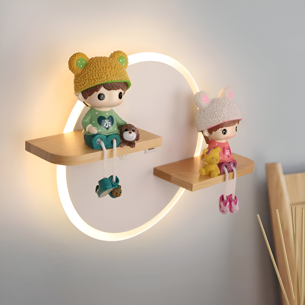 Lekfull tecknad LED-vägglampa för barn – Rolig accentlampa för sovrummet