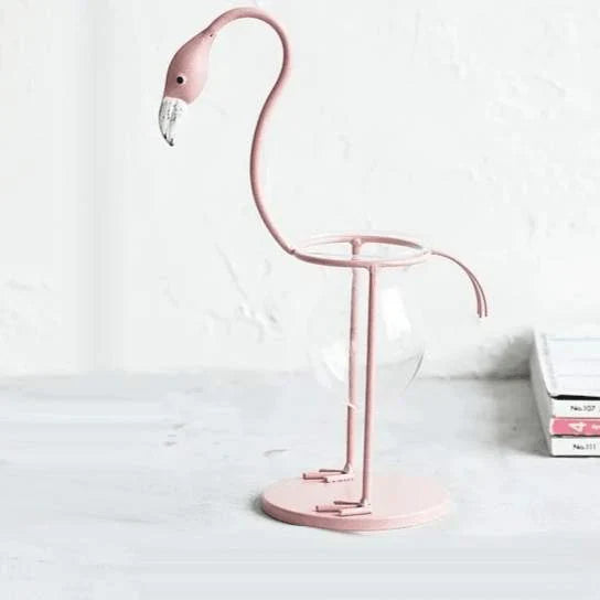Elegant flamingoblomvas - Kreativ keramisk kruka